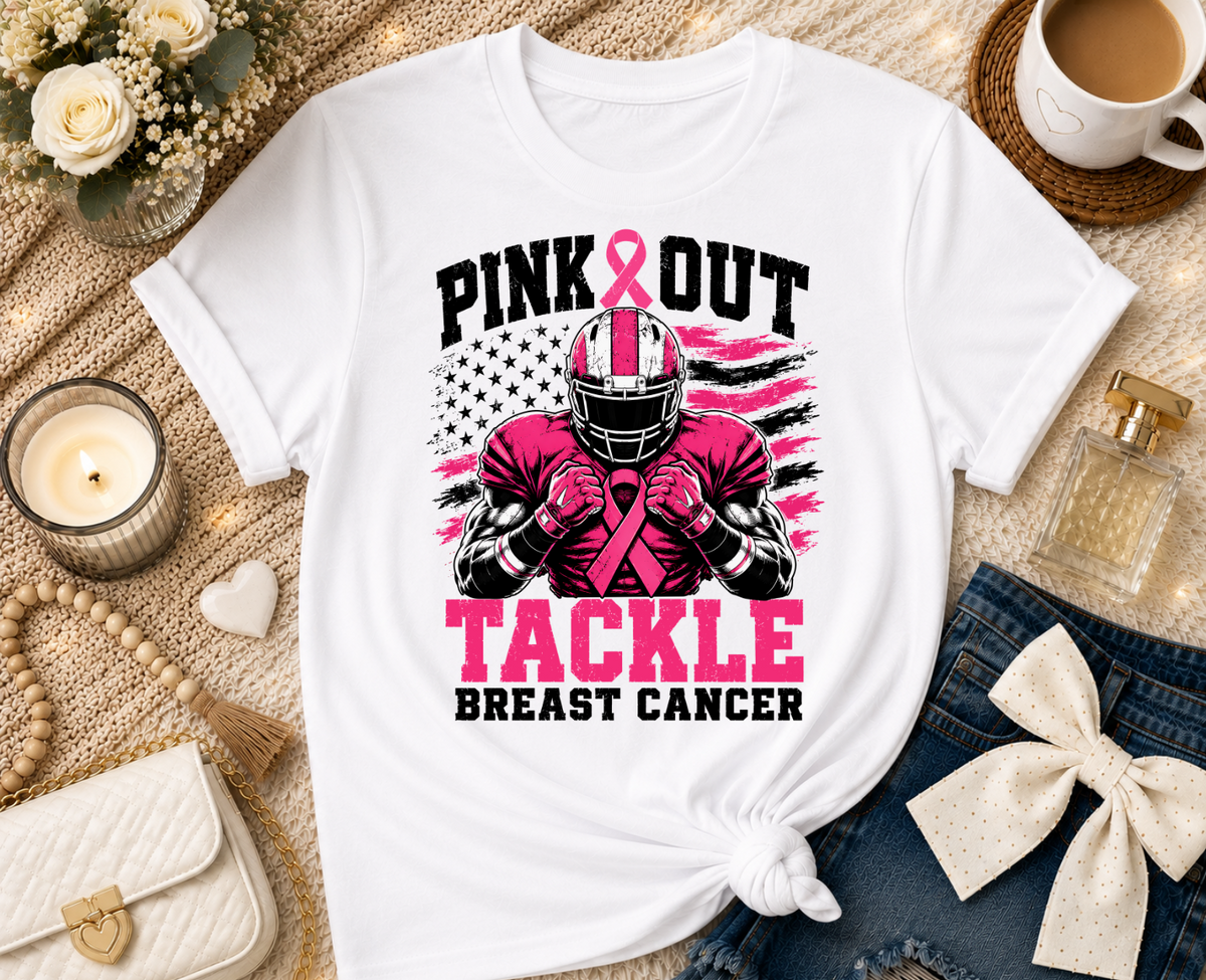 Pink Out Tackle Breast Cancer T-Shirt