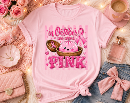 Dumpling in October We Wear Pink T-Shirt
