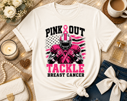 Pink Out Tackle Breast Cancer T-Shirt
