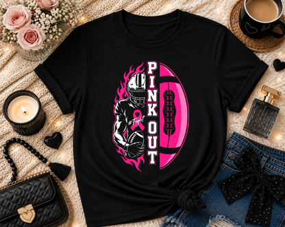 Football Breast Cancer T-Shirt
