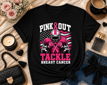 Pink Out Tackle Breast Cancer T-Shirt