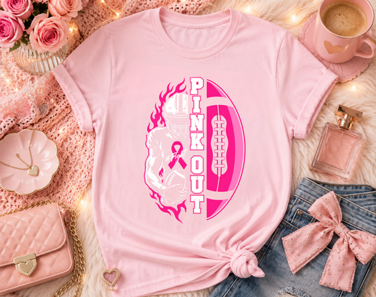 Football Breast Cancer T-Shirt