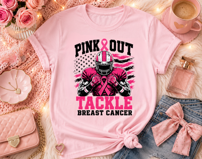Pink Out Tackle Breast Cancer T-Shirt