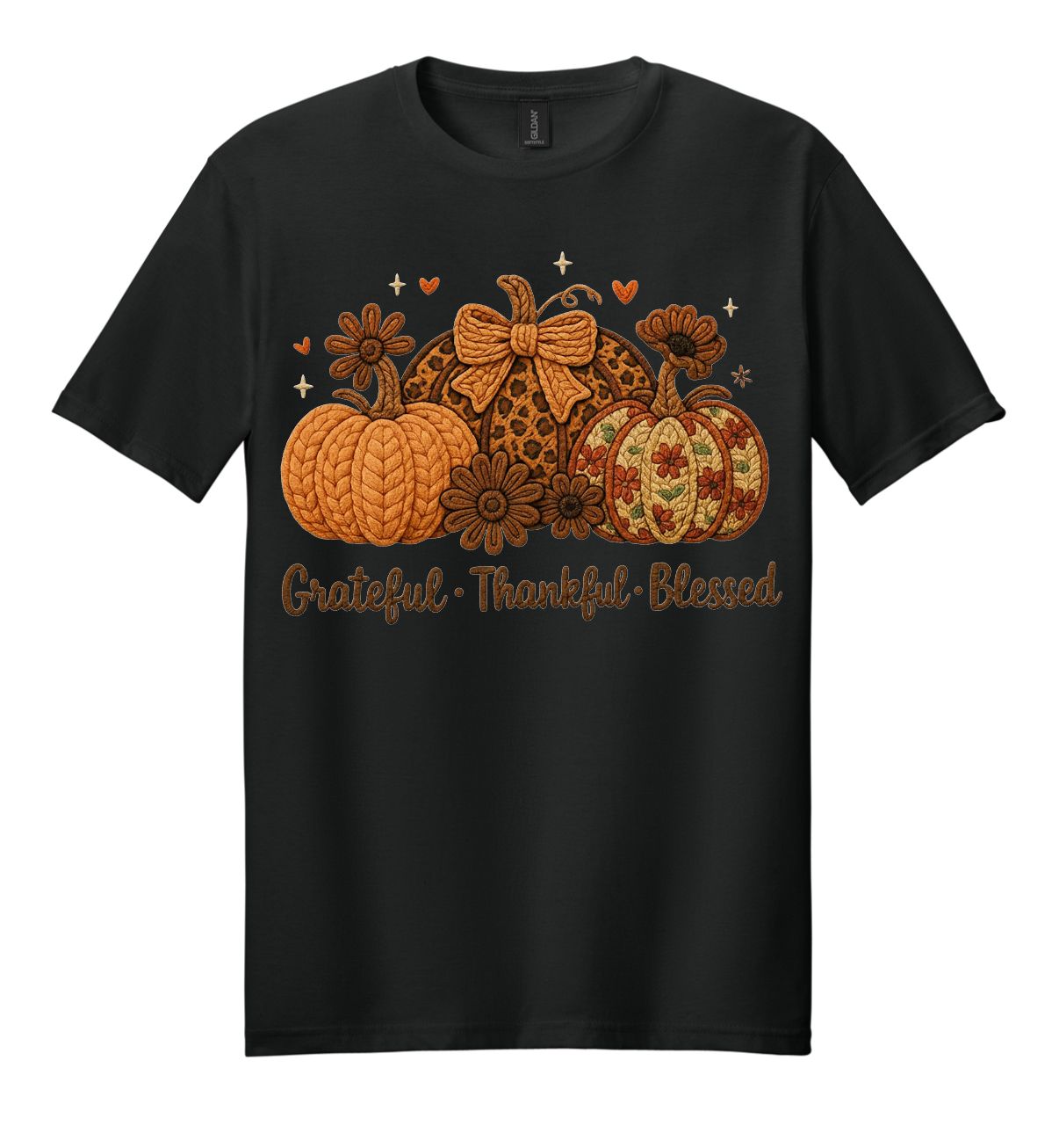 Grateful Pumpkin - Dark Chocolate Text
