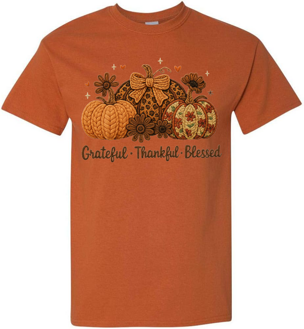 Grateful Pumpkin - Dark Chocolate Text