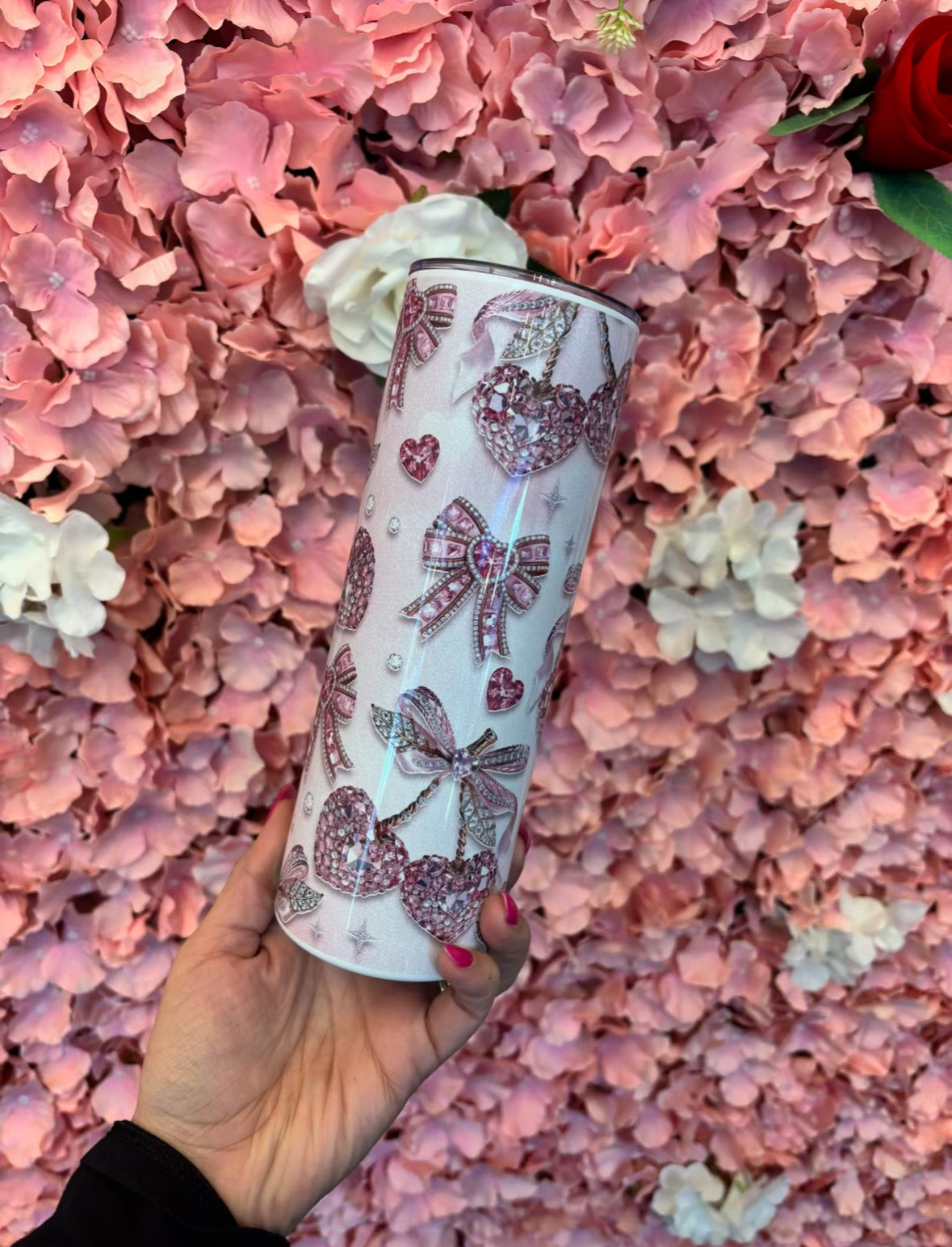 Gemmed Cherry Valentine Tumbler